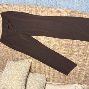 Alfani Pants Womens Size 12 Brown Straight Leg Button Zip Casual Pockets Used